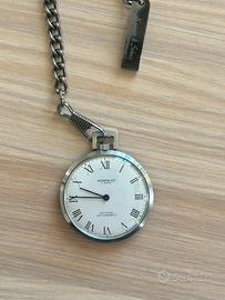 Orologio da tasca super vintage cromato antichoc