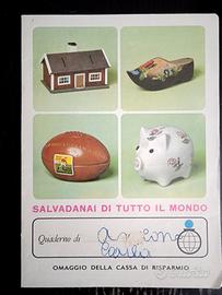 Quaderno scolastico cassa di risparmio anni 70 