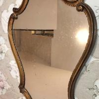 Specchio in stile Luigi XV in legno dorato anni 60