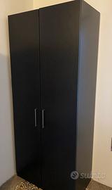 Armadio a due ante con cassettiera