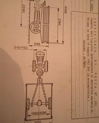 Certificazione omologazione Goldoni xf RX del 67