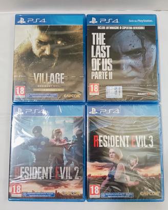 4 Giochi PS4 Sigillati Resident Evil The Last Us