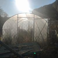 Serra 3x6mt in acciaio  con porta e telo polietile