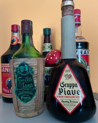 Bottiglie liquore vintage anni 80