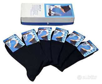 6 PAIA CALZE CORTE UOMO *PRISCO_COTONE 2 COLORI
