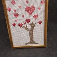 "L'albero dell'amore" ricamo a mano