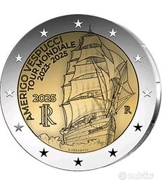 2 euro Amerigo Vespucci 2025 in FDC