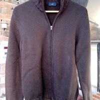 Cardigan lana marrone
