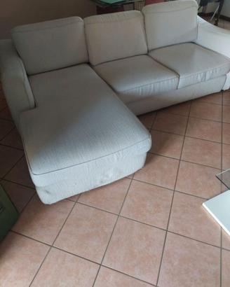 DIVANO BIANCO TESSUTO SFODERABLE