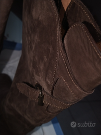 Stivali scamosciati marroni taglia 36