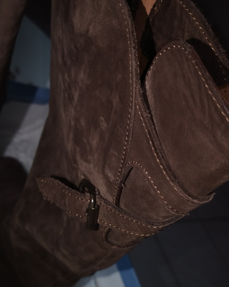 Stivali scamosciati marroni taglia 36