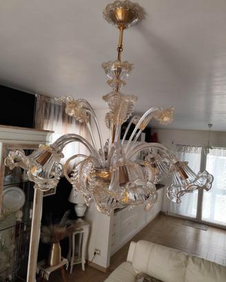 Lampadario in vetro di murano