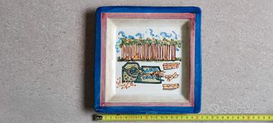 Piatto in ceramica di Vietri dipinta a mano 