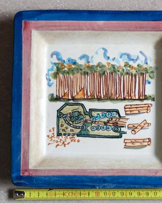 Piatto in ceramica di Vietri dipinta a mano 