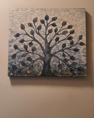 quadro in cartapietra e legno 