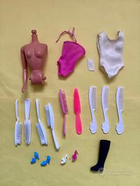Barbie Superstar lotto accessori pettine/ spazzole