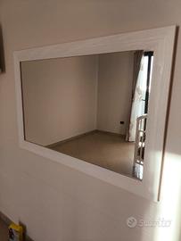 specchio elegante bianco  120x80