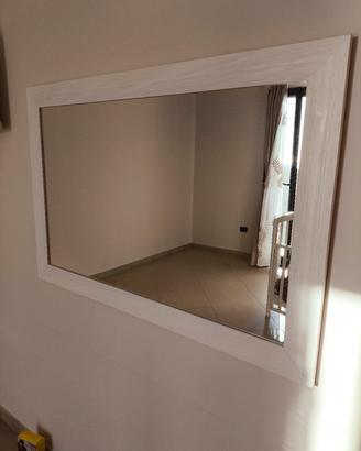 specchio elegante bianco  120x80