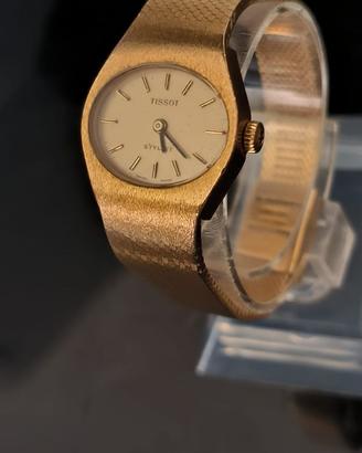 Tissot stylist rose gold manual lady NOS con pelli