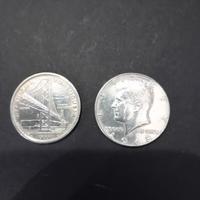 argento monete half dollar 1968 scudo 20 del 1966