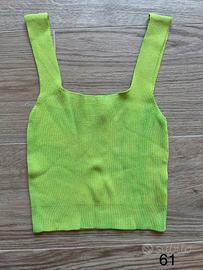 Top maglia verde lime /acido Extasy Made in Italy