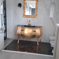 Mobile bagno foglia oro