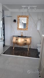 Mobile bagno foglia oro