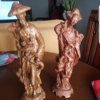 2 statue orientali vintage