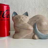 Gatto in legno dipinto a mano – mod 24