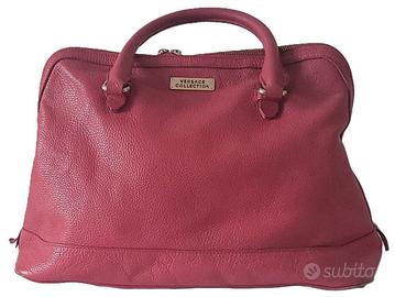 Borsa Versace Collection color rosso fragola.