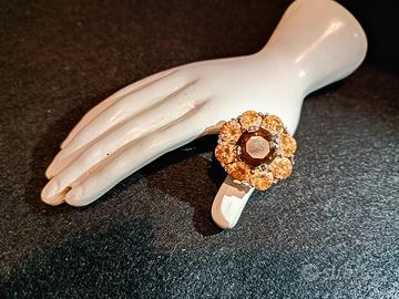 Anello da cocktail montato su argento 925