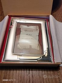 Porta foto con Cornice argento laurea Valenti