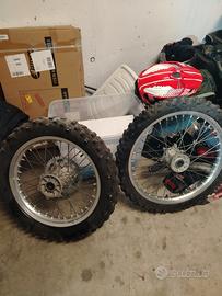 coppia cerchi a raggi per moto enduro Suzuki, KTM