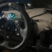 Volante con pedali + câmbio logitech g920