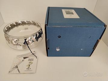 Centrotavola in vetro e argento 925  Sterling 