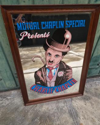 grande specchio Charlie Chaplin pubblicitario