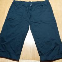 Pantaloni pinocchietto neri in cotone. Tg 50