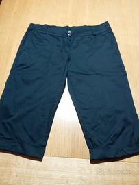 Pantaloni pinocchietto neri in cotone. Tg 50