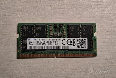 Samsung Ram ddr5 So-Dimm 16gb 5600Mhz