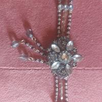 collana choker con orecchini azzurra