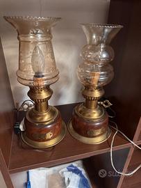 Lampade da comodino anni 26 e paralumi di ricambio