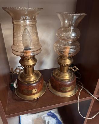 Lampade da comodino anni 26 e paralumi di ricambio