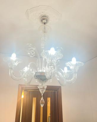 Lampadario classico Murano vintage 6 luci