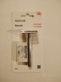 Rasoio di sicurezza Sunlux (acciaio) + 5 lamette