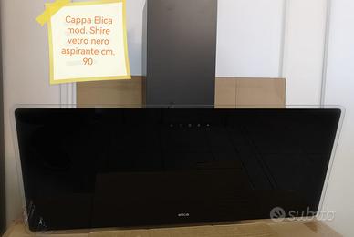 Cappa Elica Parete 90 Vetro Nero Nuovo/Outlet-Dif.