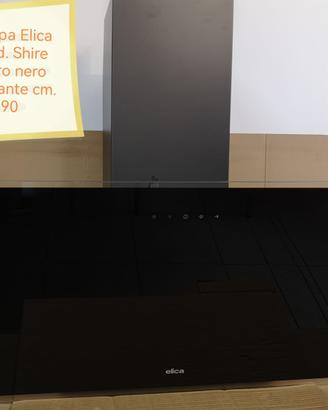 Cappa Elica Parete 90 Vetro Nero Nuovo/Outlet-Dif.