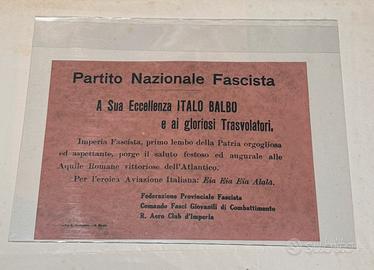Volantino Partito Nazionale Fascista