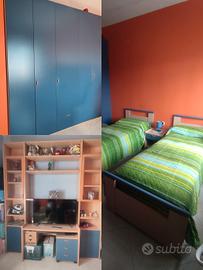 Cameretta camera da letto bimbo in legno Berloni