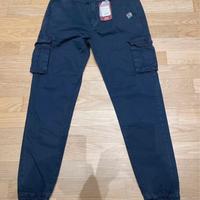 Pantaloni uomo cargo blu scuro Leone
