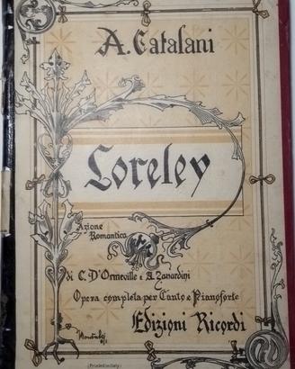 LORELEY - ALFREDO CATALANI -ED. RICORDI PRIMI 1900